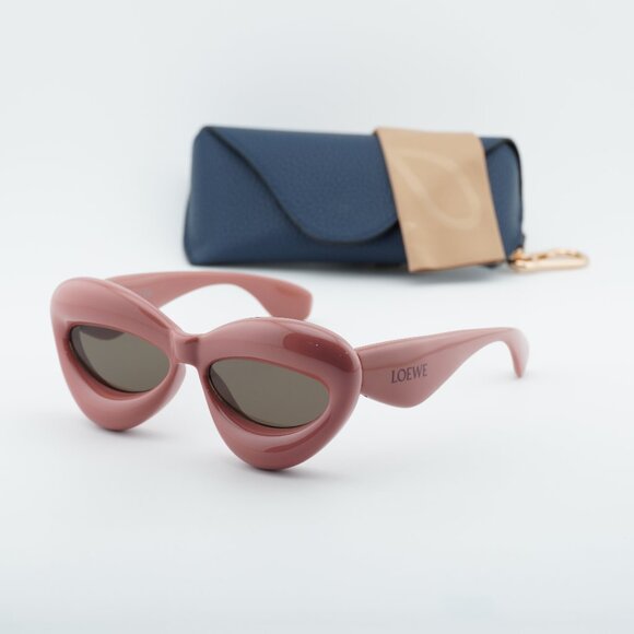 Loewe LW40097I 72E Cat Eye Sunglasses – Shiny Pink/Brown main image 8